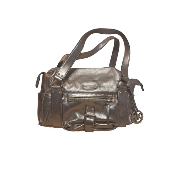 Michael Kors Gold Metallic Leather Hobo Handbag - Picture 1 of 7